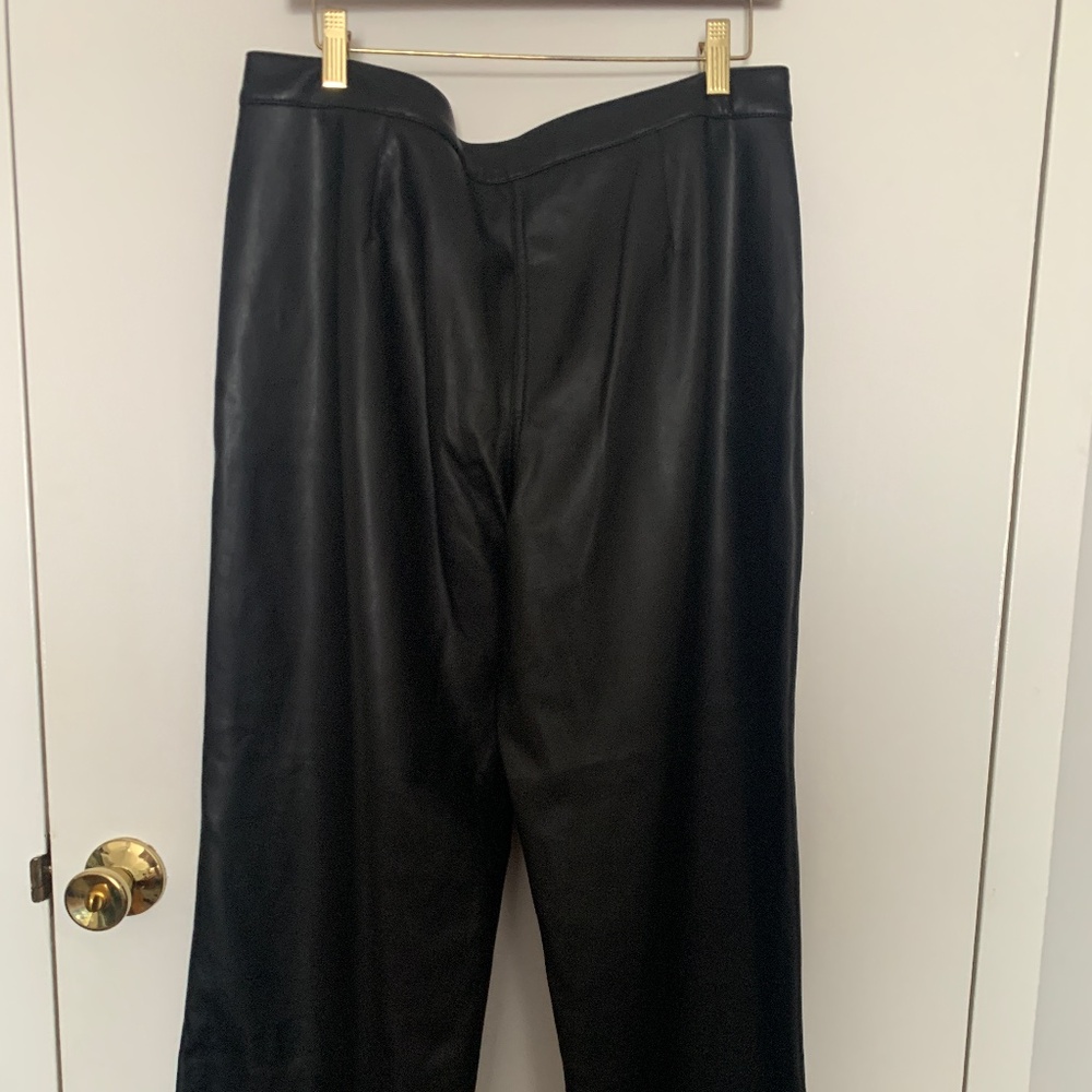 Faux leather pants